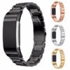 Curea de înlocuire elegant pentru Fitbit de încărcare 2 Tracker oțel inoxidabil brățară Wristband
